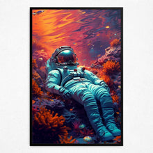 Load image into Gallery viewer, Crimson Cosmos Depths (Framed Poster)